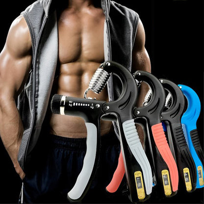 💪 Treinador de Mão com Resistência Ajustável e Função de Contagem