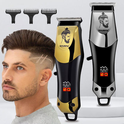 ⏳ PROMOÇÃO POR TEMPO LIMITADO – 50% DE DESCONTO ⏰ Máquina de Cortar Cabelo Elétrica Masculina Multifuncional – Lâminas Precisas, Recarregável e Profissional para Uso Doméstico ✂️