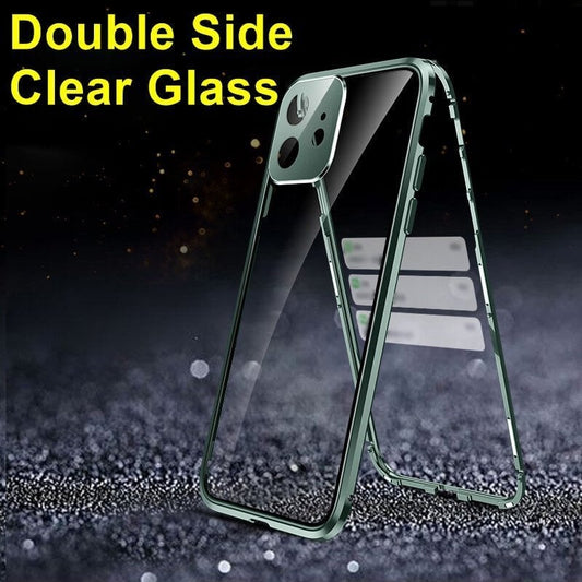 ✨ ÚLTIMO DIA DE PROMOÇÃO – 50% DE DESCONTO ✨ Capa Magnética para iPhone com Vidro Privativo e Moldura Metálica