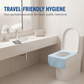 🚽 COMPRE 1 LEVE 1 GRÁTIS! ✨ Pacote de Capas Descartáveis e Impermeáveis para Assento de Vaso Sanitário – Higiênicas, Confortáveis, ideais para viagens e banheiros públicos 🧳