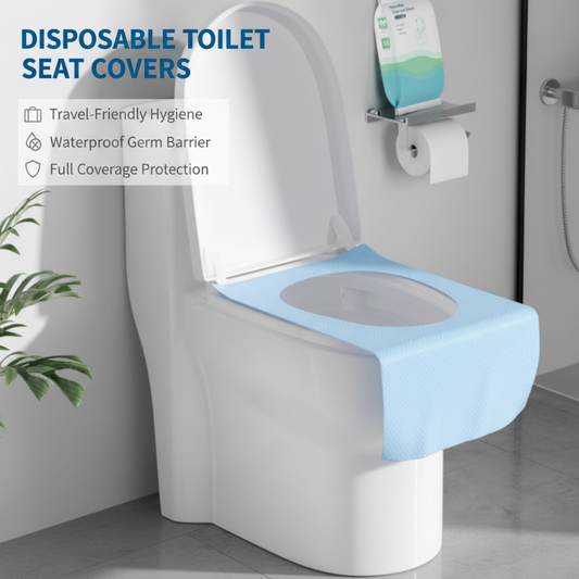 🚽 COMPRE 1 LEVE 1 GRÁTIS! ✨ Pacote de Capas Descartáveis e Impermeáveis para Assento de Vaso Sanitário – Higiênicas, Confortáveis, ideais para viagens e banheiros públicos 🧳