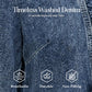 🧥 50% DE DESCONTO AGORA! 🌸 Jaqueta jeans feminina aberta com babados – leve e delicada – versátil e elegante 👗