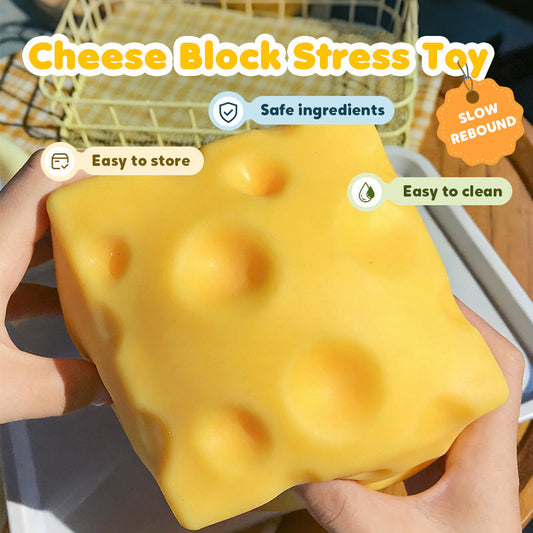 📢📢 50% OFF!!! ⏰ Brinquedo anti-stress de queijo gigante – Alívio terapêutico com aperto super satisfatório! ✨