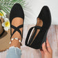 💃🔥Último dia de promoção – 50% de desconto🔥Sapatos elegantes com cunha baixa e tira elástica, cor única