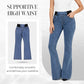 🥳PROMOÇÃO QUENTE 2026🥳MAIS DE 50 MIL VENDIDOS!👖 50% DE DESCONTO! Calças Jeans Flare de Cintura Alta Elástica – Controle abdominal suave, elastano confortável. Bota flare que valoriza o corpo. Perfeita para o dia a dia. 🌸