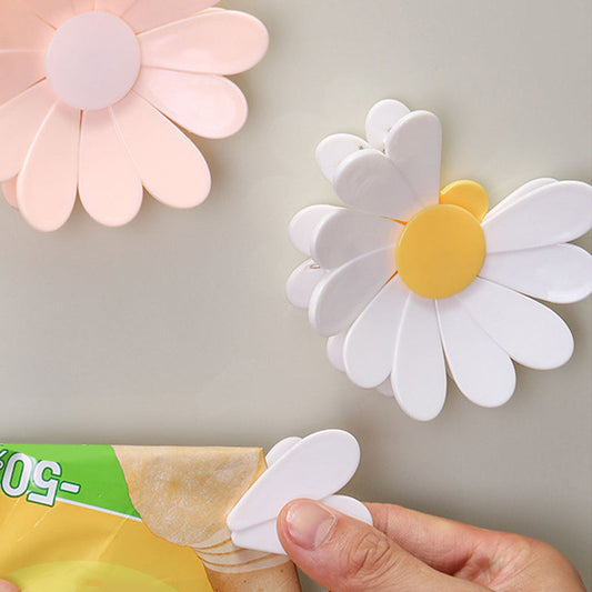 🌸 Conjunto de Clipes de Vedação com Margarida Magnética em Flor