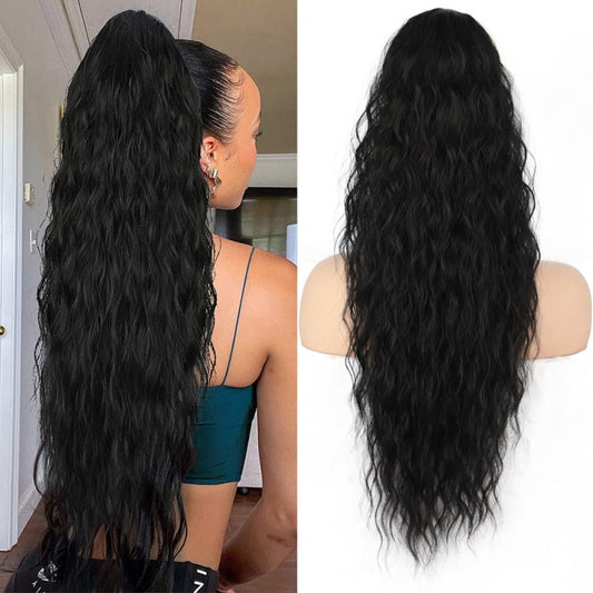 💜 ÚLTIMO DIA DE PROMOÇÃO - 🔥50% DE DESCONTO🔥 Extensão de cabelo cacheado e ondulado com rabo de cavalo