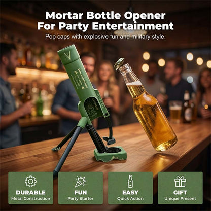 🔥2026 Lançamento Novo e Promoção Imperdível com 50% de Desconto🔥 Copo Abridor de Garrafa de Cerveja 51mm – Acessório Divertido para Mesa e Bar com Efeito de Lançamento de Tampa, Ideal para Festas e Presentes 🚀✨