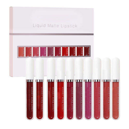 🔥Promoção por Tempo Limitado – 50% OFF💝10 Unidades de Gloss Labial Mate, Impermeável e Longa Duração
