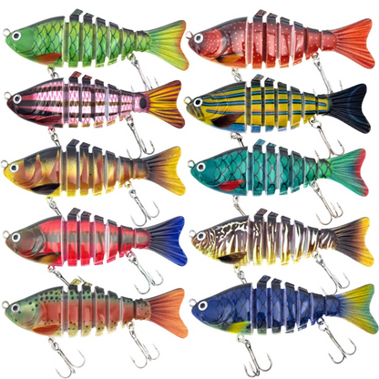 🎣 50% OFF! 🐟 Isca Biônica Multisegmentada – Movimento Realista, Atraente e Perfeita para Peixes Grandes 🌊
