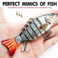 🎣 50% OFF! 🐟 Isca Biônica Multisegmentada – Movimento Realista, Atraente e Perfeita para Peixes Grandes 🌊