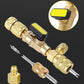 ❄️ 50% DE DESCONTO AGORA! 🔩 Ferramenta de Remoção de Núcleo de Válvula AC – Portas SAE Duplas, Latão Maciço, Inclui 10 Núcleos Extras 🔧