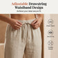 Calça Capri Feminina Casual Algodão e Linho