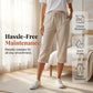 Calça Capri Feminina Casual Algodão e Linho