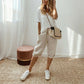 Calça Capri Feminina Casual Algodão e Linho