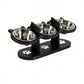 Comedouro Elevado Antiderrapante – 3 Tigelas para Pets