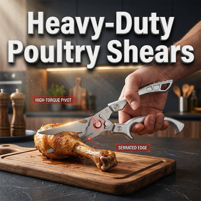 🔥MAIS DE 50 MIL VENDIDOS!✂️ Tesoura de Cozinha Resistente Multifuncional – corta, picota e quebra ossos 🦴🔪