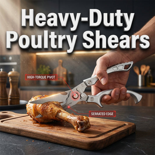 🔥MAIS DE 50 MIL VENDIDOS!✂️ Tesoura de Cozinha Resistente Multifuncional – corta, picota e quebra ossos 🦴🔪