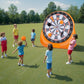 🎯⚽️Alvo inflável de futebol, dardo gigante de futebol, vem com 2 bolas de futebol e bomba de ar, pode ser montado em 3 minutos, ideal para jogos em jardins grandes.