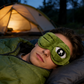 🐸Máscara de Sono 3D de Sapo, Macia e Divertida