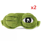 🐸Máscara de Sono 3D de Sapo, Macia e Divertida