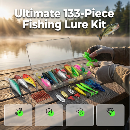 🔥Kit de Iscas de Pesca com Estojo☀️🎣 Iscas Profissionais para Todas as Espécies!