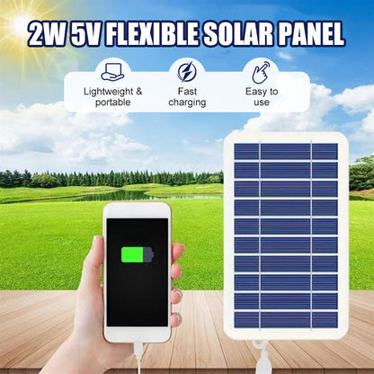 Painel Solar Flexível Resistente para Uso Externo 2W 5V