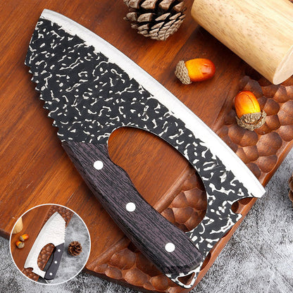 🔪 Faca profissional de aço inoxidável para carne 🥩 Ideal para churrasco, cozinha e acampamento 🏕️ Cabo alongado para maior conforto e segurança ✅