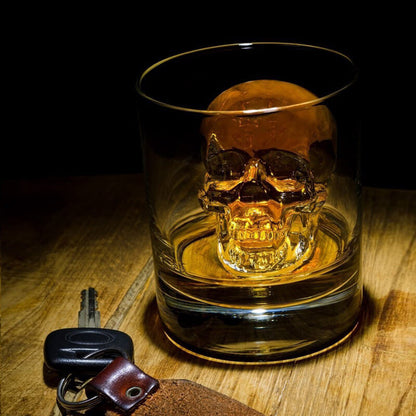🧊COMPRE 2 LEVE 1 GRÁTIS! 💀 Forma de Silicone DIY de Caveira para Gelo – Caveira gigante derretimento lento para uísque e coquetéis – molde alimentício e multiuso 🥃