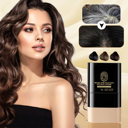 💇‍♀️ 50% DE DESCONTO AGORA!🌸 Bastão de Coloração Capilar Instantâneo – Pente Integrado, cobre fios brancos, resistente ao suor e sem sujeira, retoque temporário para raízes 💄