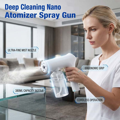 🔥Pistola Pulverizadora Nano de Limpeza Profunda✨ Névoa Ultrafina para Ambientes Internos