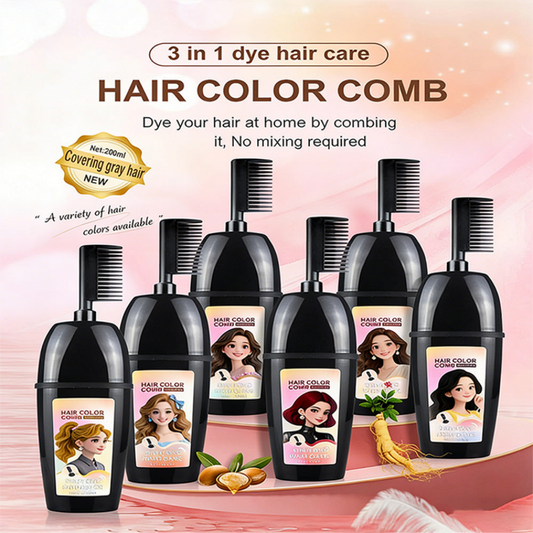 🎨💇‍♀️ Pente tintura 3 em 1: mistura, aplica e penteia tudo em um só produto. Cobertura uniforme, não escorre e reutilizável. Ideal para tingir cabelo em casa e retocar raízes! ✨