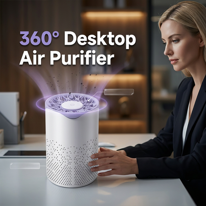 🥳💞 Purificador de Ar de Mesa - Modo Noturno Silencioso, Alimentado por USB - Entrega com Pagamento na Entrega 🛌✨✅