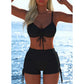 📢📢 Último dia – 50% de desconto!! ⏰ Conjunto de biquíni feminino – top com cordão e short curto, diversos modelos 🩱 Ideal para praia e piscina