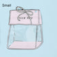 Sacolas Zip Transparentes com Laço de Desenho Animado