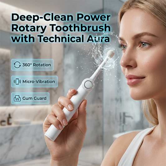 Escova de Dentes Elétrica Rotativa para Limpeza Profunda