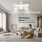 🌬️✨Ventilador de teto dupla cabeça com luz LED – design moderno com controle remoto para sala e quarto