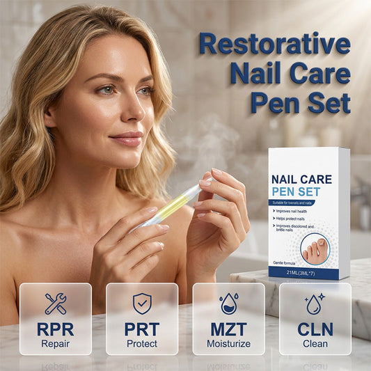 Kit com 7 peças: Caneta e Lixa para Unhas Descoloridas