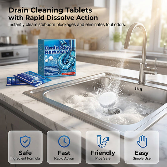 💥 Tabletes Desentupidor de Canos Potente – Desentope Ralos e Tubos Sem Esforço! 🛁 Rápido e Eficiente – Ideal para Cozinha e Banheiro. 🧼 Seguro para Tubos