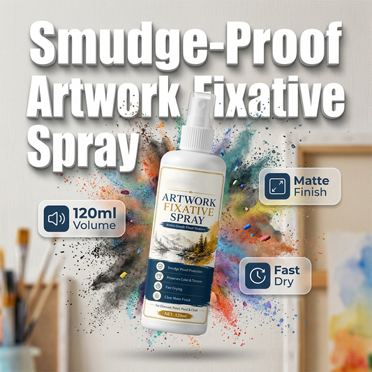 🔥Super Promoção 50% DE DESCONTO🔥 Acabe com borrões na sua arte! Spray fixador de secagem rápida – Conserva carvões e pastéis 🎨