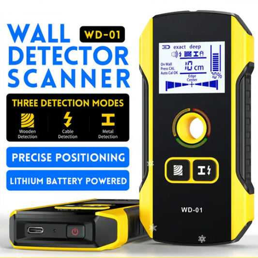🛠️ 50% DE DESCONTO POR TEMPO LIMITADO! ✨ Detector de Metal e Scanner de Vigas 6 em 1 – Tela LCD, Calibração Automática, Recarregável 🔋