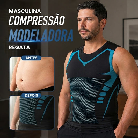 🎽PROMOÇÃO POR TEMPO LIMITADO 50% DE DESCONTO! ✨Colete Modelador Iônico - Compressivo, Refrescante, Sem Mangas, Define o Corpo 💪
